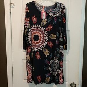 Dress/tunic. Peacock Frenzy size 1X